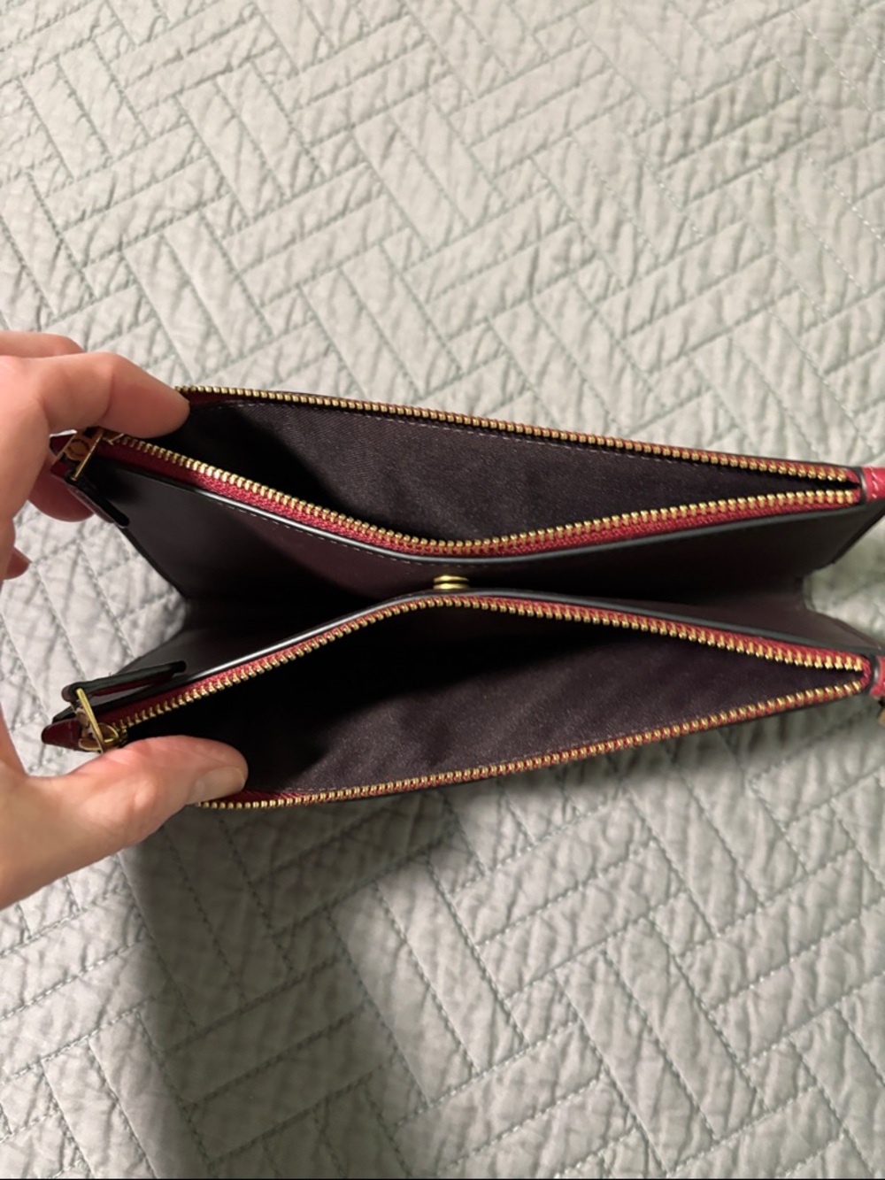 Coach Red Leather Wristlet Wallet - Picture 5 of 5